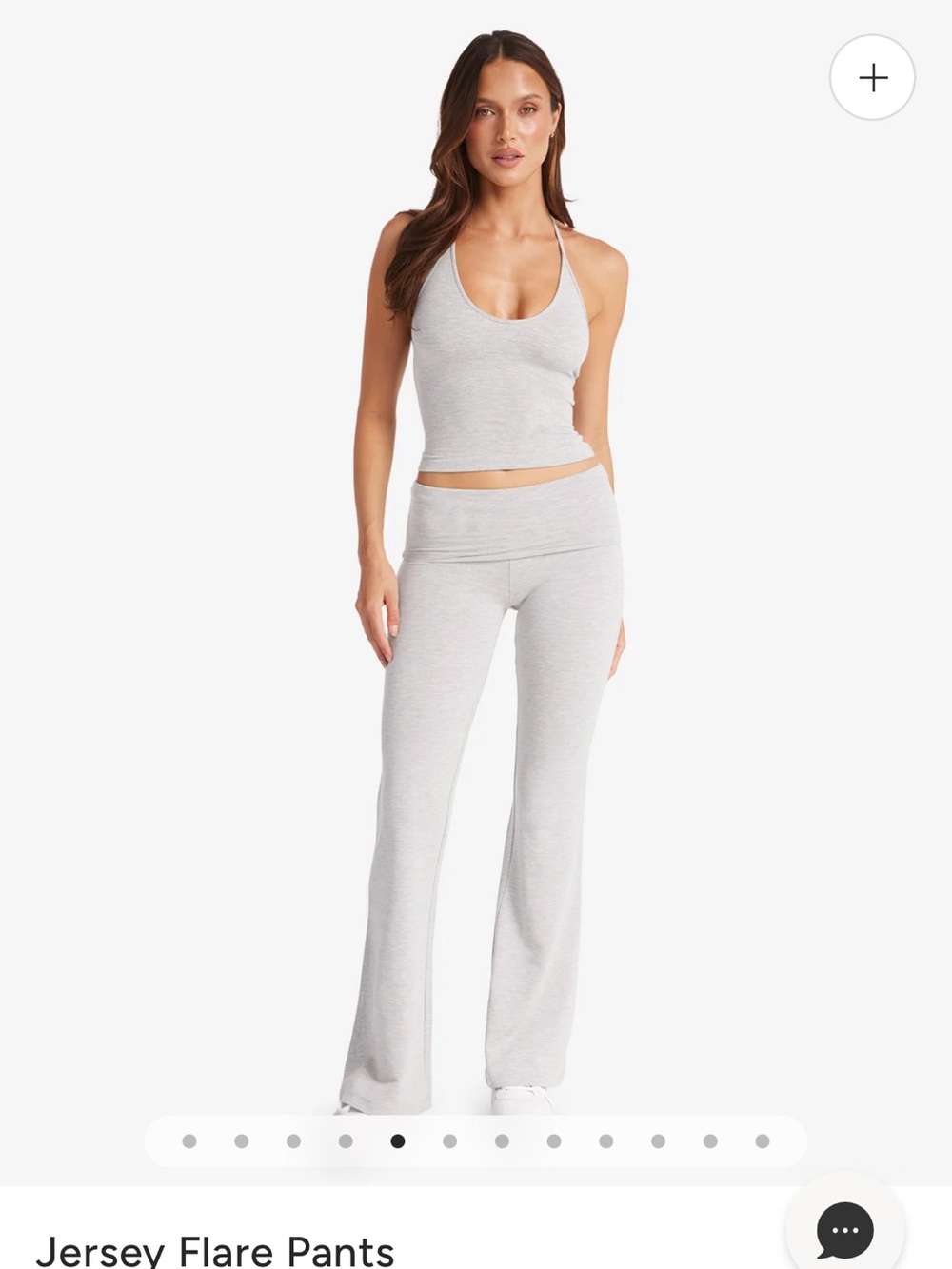 Light Gray Jersey Flare Pants - Picture 5 of 8